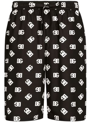 Dolce & Gabbana monogram-print bermuda shorts - Black