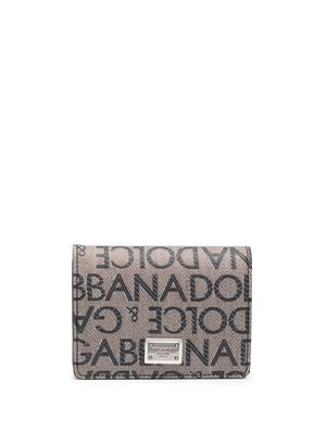 Dolce & Gabbana monogram-print bi-fold wallet - Neutrals