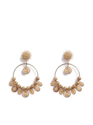 Dolce & Gabbana multi-charm clip-on earrings - Gold