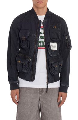Dolce & Gabbana Multi Pocket Bomber Jacket in Black