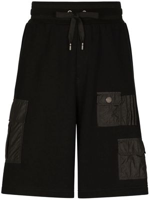 Dolce & Gabbana multi-pocket drawstring Bermuda shorts - Black