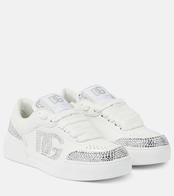 Dolce & Gabbana New Roma embellished leather sneakers