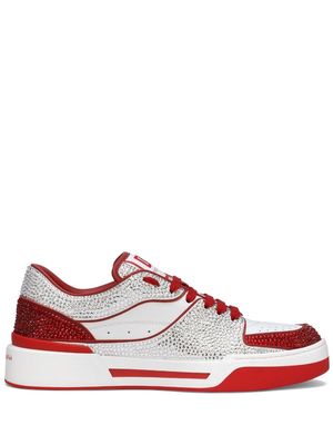 Dolce & Gabbana New Roma rhinestone-embellished sneakers - Red