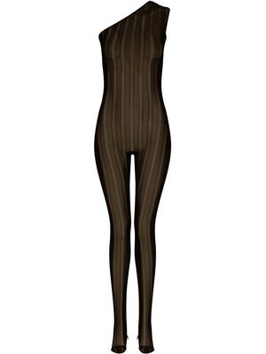 Dolce & Gabbana one-shoulder silk-blend jumpsuit - Black