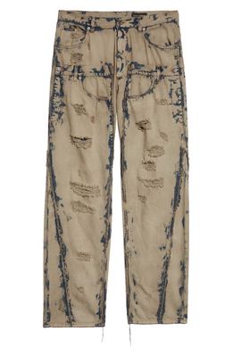 Dolce & Gabbana Overdye Destroyed Nonstretch Denim Jeans in Med Brown