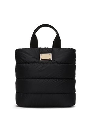 Dolce & Gabbana padded shopping tote bag - Black