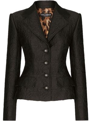 Dolce & Gabbana paisley jacquard single-breasted blazer - Black