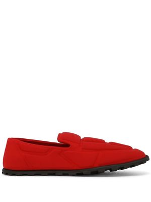 Dolce & Gabbana panelled almond-toe slippers - Red