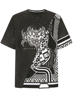 Dolce & Gabbana patchwork bandana-print T-shirt - Black