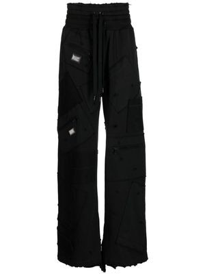 Dolce & Gabbana patchwork wide-leg track pants - Black