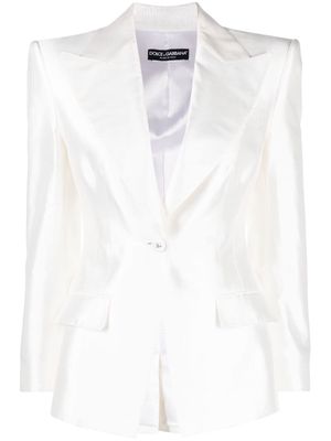 Dolce & Gabbana peak-lapels single-breasted blazer - White