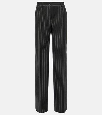 Dolce & Gabbana Pinstripe virgin wool straight pants