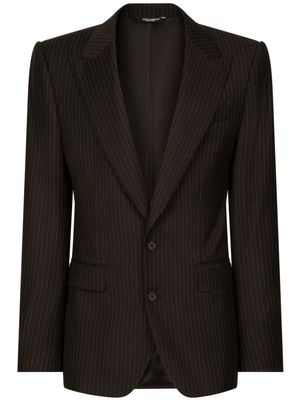 Dolce & Gabbana pinstripe wool blazer - Black