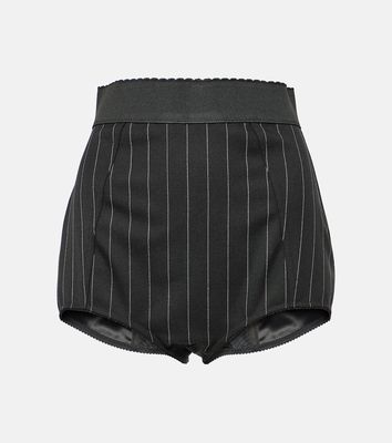 Dolce & Gabbana Pinstripe wool-blend shorts