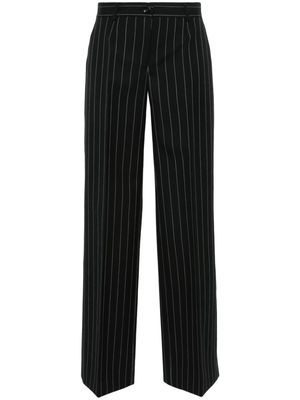 Dolce & Gabbana pinstriped straight-leg trousers - Black