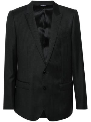 Dolce & Gabbana pinstriped virgin-wool blazer - Black