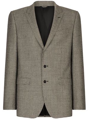 Dolce & Gabbana plaid-checked single-breasted suit - Grey