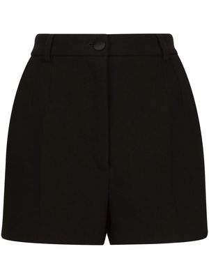 Dolce & Gabbana pleated high-waisted shorts - Black