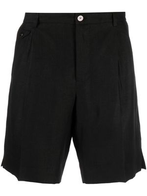 Dolce & Gabbana pleated linen shorts - Black