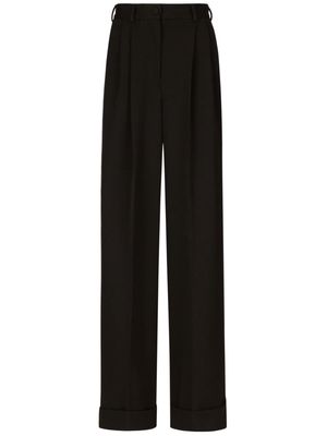 Dolce & Gabbana pleated wide-leg trousers - Black