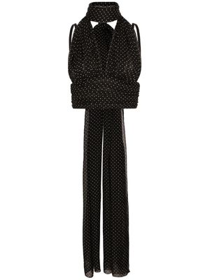 Dolce & Gabbana polka dot-print silk top - Black