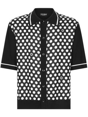 Dolce & Gabbana polka-dot short-sleeve shirt - Black