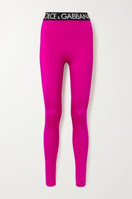Dolce & Gabbana - Pop Stretch-jersey Leggings - Pink