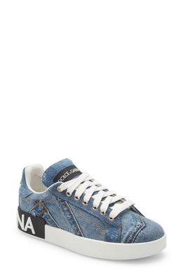 Dolce & Gabbana Portofino Denim Sneaker in 80650 Blue