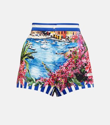Dolce & Gabbana Portofino high-rise printed cotton shorts