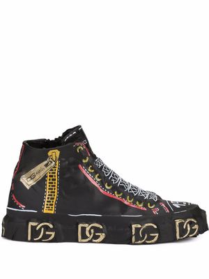 Dolce & Gabbana Portofino high-top sneakers - Black