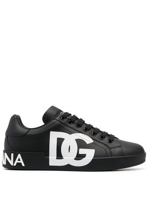 Dolce & Gabbana Portofino logo-print sneakers - Black
