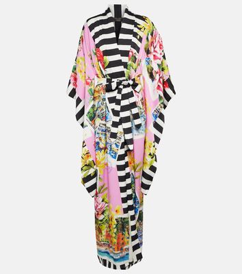 Dolce & Gabbana Portofino printed silk-blend kimono