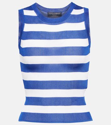 Dolce & Gabbana Portofino ribbed-knit striped tank top