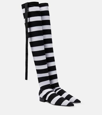 Dolce & Gabbana Portofino striped over-the-knee boots