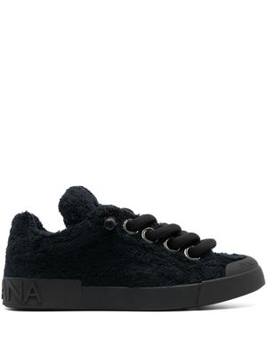 Dolce & Gabbana Portofino terry-cloth sneakers - Black