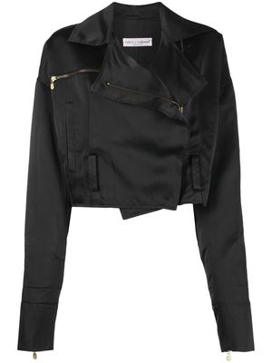 Dolce & Gabbana Pre-Owned 1990s cropped biker jacket - Black