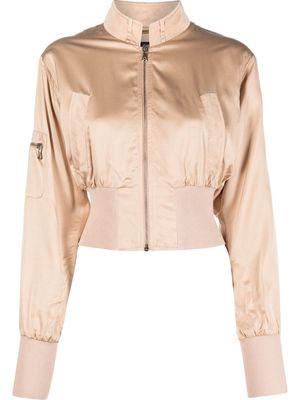 Dolce & Gabbana Pre-Owned 1990s cropped bomber jacket - Neutrals
