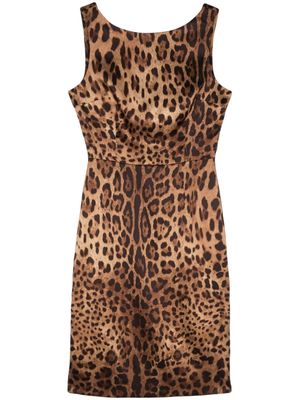 Dolce & Gabbana Pre-Owned 1990s leopard-print dress - Brown