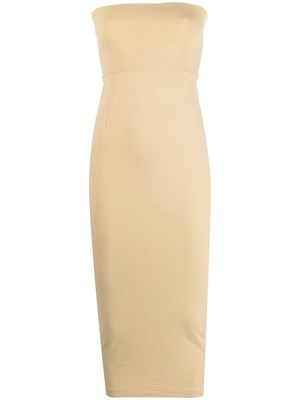 Dolce & Gabbana Pre-Owned 1990s strapless fitted midi dress - Neutrals
