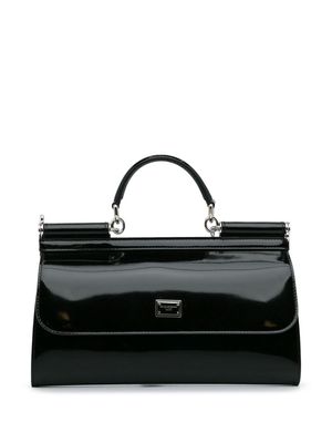 Dolce & Gabbana Pre-Owned 2000-2022 Miss Sicily patent leather satchel bag - Black