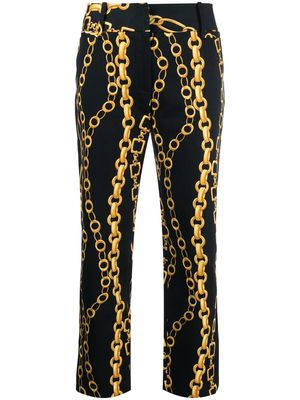 Dolce & Gabbana Pre-Owned 2000s chain-print cropped trousers - Black