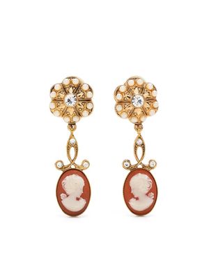 Dolce & Gabbana Pre-Owned 2000s dangling clip-on earrings - Gold