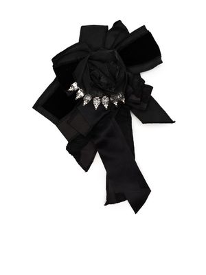 Dolce & Gabbana Pre-Owned 2000s draped rose brooch - Black