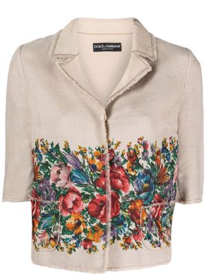 Dolce & Gabbana Pre-Owned 2000s floral-print jacket - Neutrals