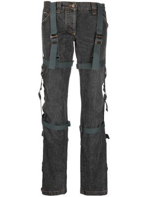 Dolce & Gabbana Pre-Owned 2000s harness-strap jeans - Grey