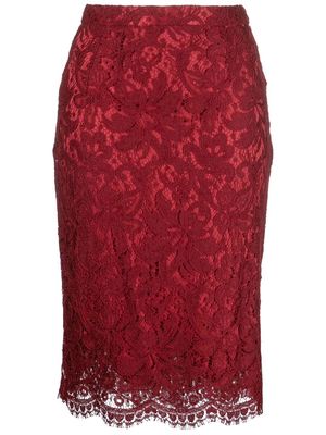 Dolce & Gabbana Pre-Owned 2000s lace pencil skirt - Red