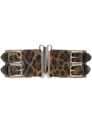 Dolce & Gabbana Pre-Owned 2000s leopard-print belt - Neutrals