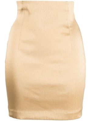 Dolce & Gabbana Pre-Owned 2000s metallic-threading fitted skirt - Gold