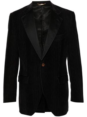 Dolce & Gabbana Pre-Owned 2000s notched lapels plush-effect blazer - Black