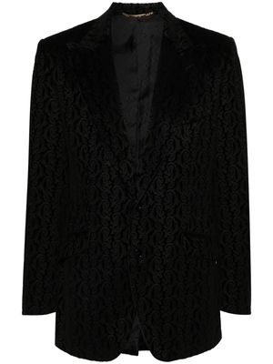 Dolce & Gabbana Pre-Owned 2000s peak lapels jacquard-pattern blazer - Black